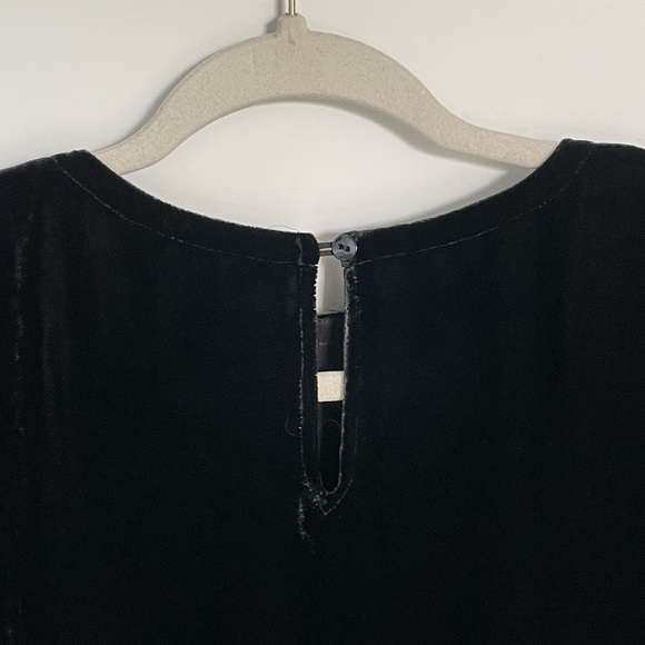 New! Eileen Fisher Velvet Silk Crewneck Long Sleeve Shift Dress 35773 - Picture 7 of 11